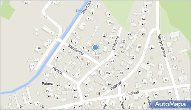 Kielce, Kamienna, 9, mapa Kielc