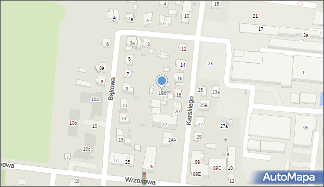 Kielce, Karskiego Jana, 18b, mapa Kielc