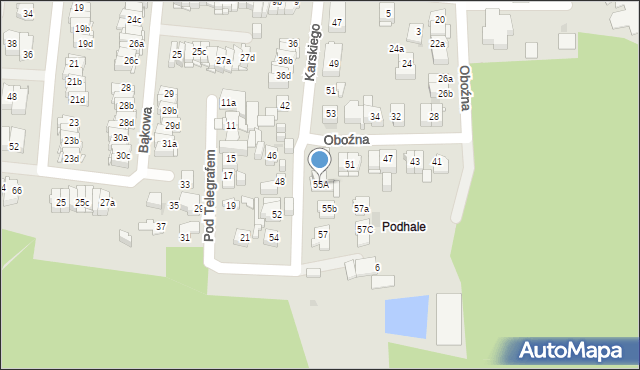 Kielce, Karskiego Jana, 55A, mapa Kielc