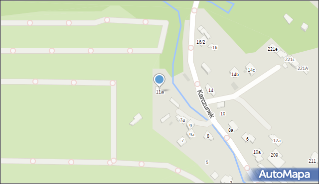 Kielce, Karczunek, 11a, mapa Kielc