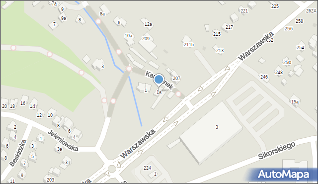 Kielce, Karczunek, 1a, mapa Kielc