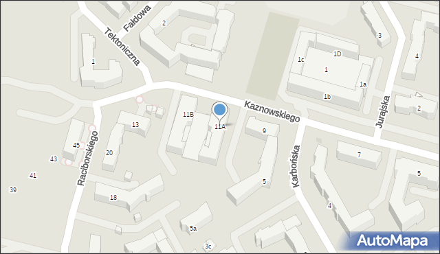 Kielce, Kaznowskiego Kazimierza, 11A, mapa Kielc