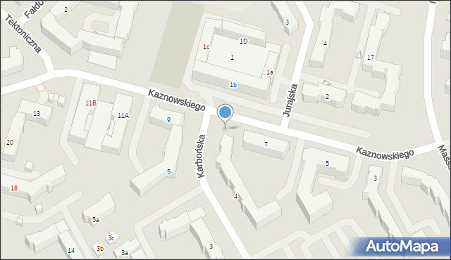 Kielce, Kaznowskiego Kazimierza, 7a, mapa Kielc