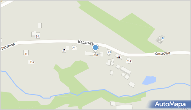 Kielce, Kaczowa, 23a, mapa Kielc