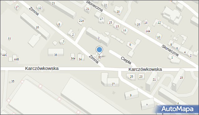 Kielce, Karczówkowska, 30, mapa Kielc