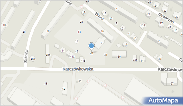 Kielce, Karczówkowska, 40, mapa Kielc