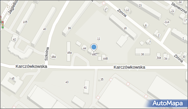 Kielce, Karczówkowska, 44C, mapa Kielc