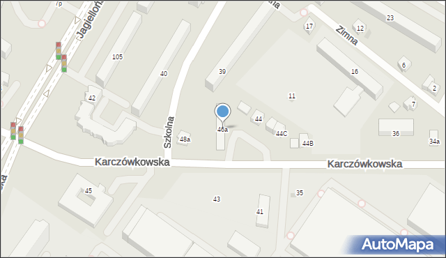 Kielce, Karczówkowska, 46a, mapa Kielc
