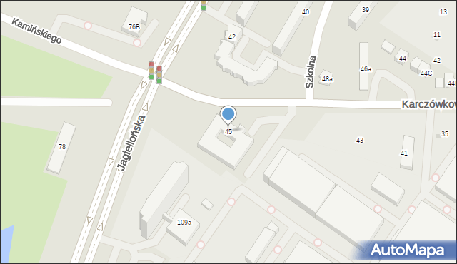 Kielce, Karczówkowska, 45, mapa Kielc