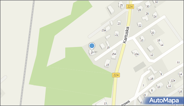 Kiełpino, Kartuska, 17, mapa Kiełpino