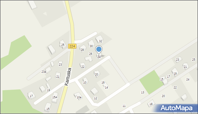 Kiełpino, Kartuska, 24, mapa Kiełpino