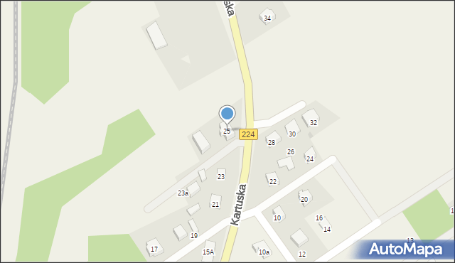 Kiełpino, Kartuska, 25, mapa Kiełpino