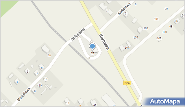 Kiełpino, Kartuska, 35, mapa Kiełpino