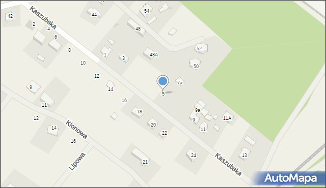 Kiełpino, Kaszubska, 5, mapa Kiełpino