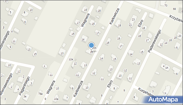 Klaudyn, Karłowicza Mieczysława, 15, mapa Klaudyn