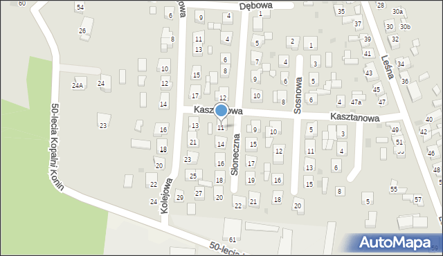 Kleczew, Kasztanowa, 11, mapa Kleczew