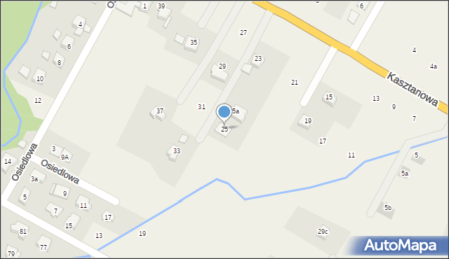 Klimkówka, Kasztanowa, 25, mapa Klimkówka