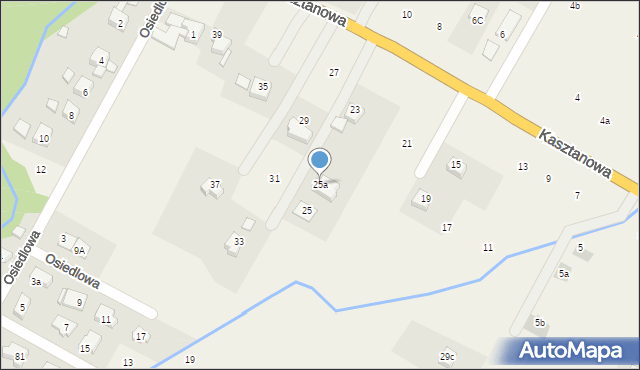 Klimkówka, Kasztanowa, 25a, mapa Klimkówka