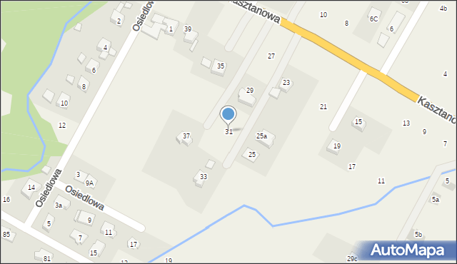 Klimkówka, Kasztanowa, 31, mapa Klimkówka
