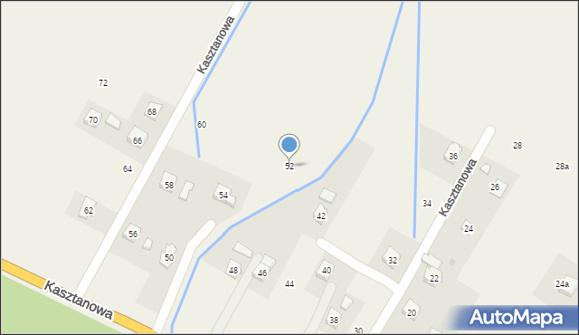 Klimkówka, Kasztanowa, 52, mapa Klimkówka