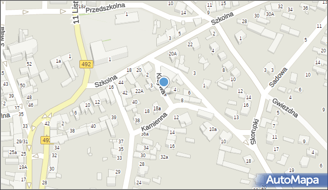 Kłobuck, Kamienna, 3a, mapa Kłobuck