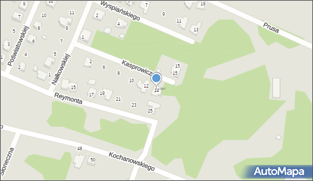 Kłobuck, Kasprowicza Jana, 14, mapa Kłobuck