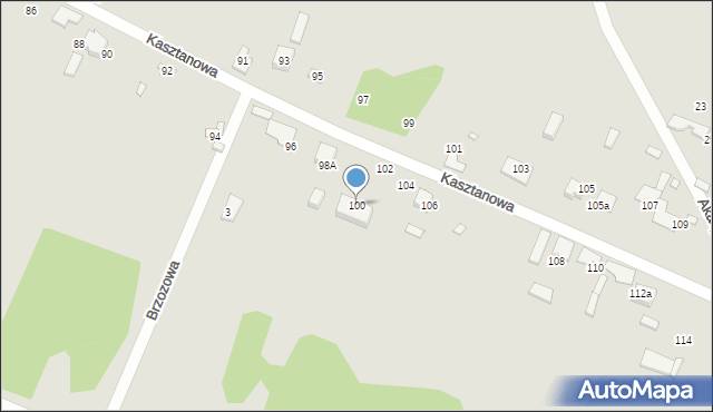 Kłobuck, Kasztanowa, 100, mapa Kłobuck