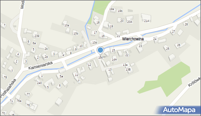 Kluszkowce, Kamieniarska, 10c, mapa Kluszkowce