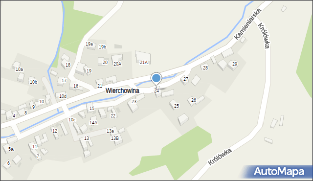 Kluszkowce, Kamieniarska, 24, mapa Kluszkowce