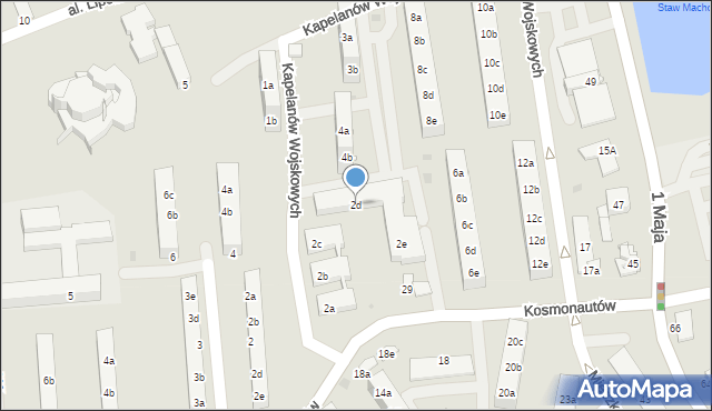 Knurów, Kapelanów Wojskowych, 2d, mapa Knurów