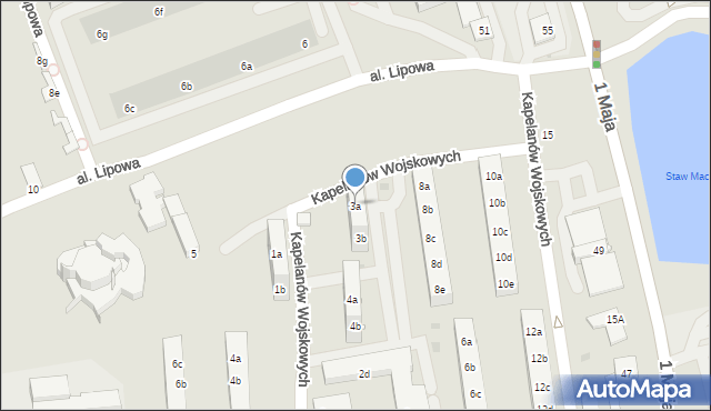 Knurów, Kapelanów Wojskowych, 3a, mapa Knurów