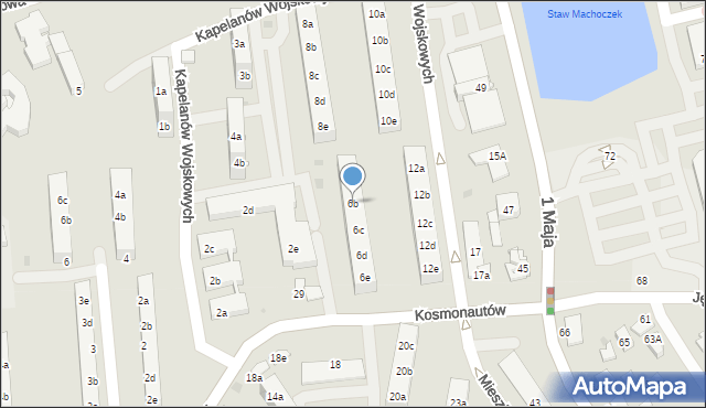 Knurów, Kapelanów Wojskowych, 6b, mapa Knurów