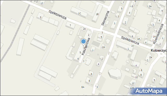 Kobierzyce, Kasztanowa, 4, mapa Kobierzyce