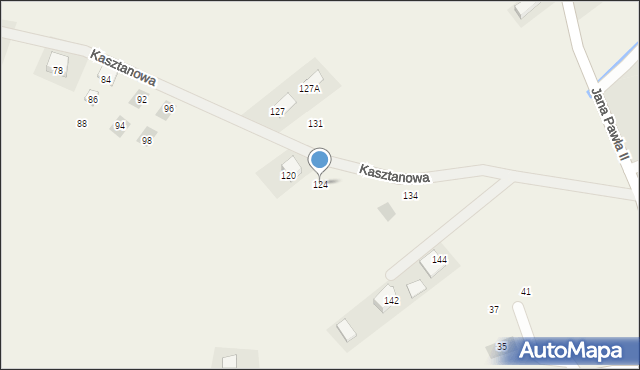 Kobylany, Kasztanowa, 124, mapa Kobylany