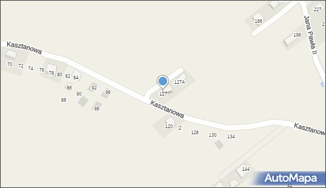 Kobylany, Kasztanowa, 127, mapa Kobylany