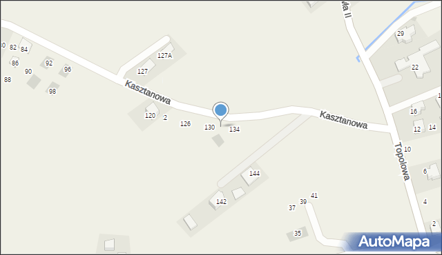 Kobylany, Kasztanowa, 132, mapa Kobylany