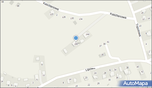 Kobylany, Kasztanowa, 142, mapa Kobylany