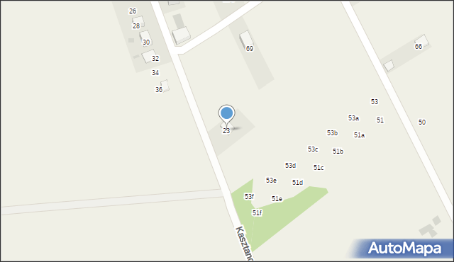 Kobylany, Kasztanowa, 23, mapa Kobylany