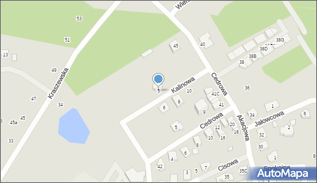 Kobyłka, Kalinowa, 5, mapa Kobyłka