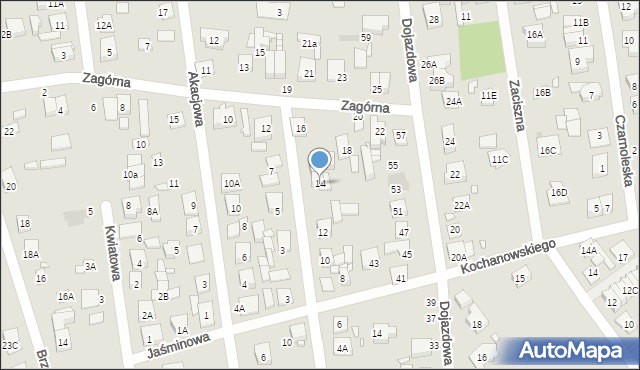 Kobyłka, Kasztanowa, 14, mapa Kobyłka