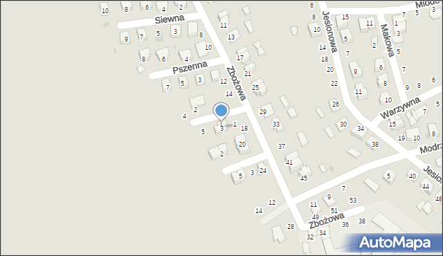 Kolbuszowa, Kasztanowa, 3, mapa Kolbuszowa