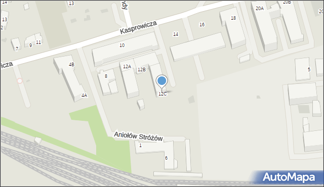 Kołobrzeg, Kasprowicza Jana, 12C, mapa Kołobrzegu