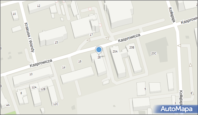 Kołobrzeg, Kasprowicza Jana, 18, mapa Kołobrzegu