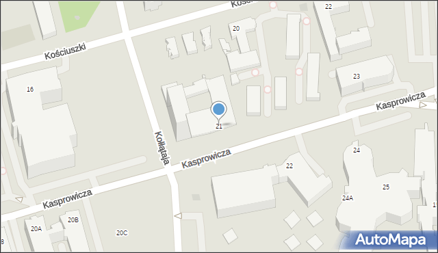 Kołobrzeg, Kasprowicza Jana, 21, mapa Kołobrzegu