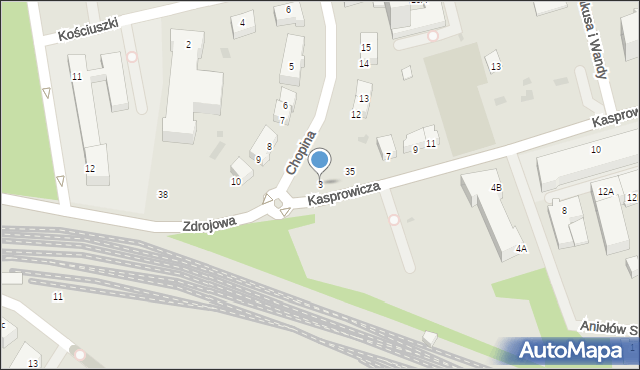 Kołobrzeg, Kasprowicza Jana, 3, mapa Kołobrzegu