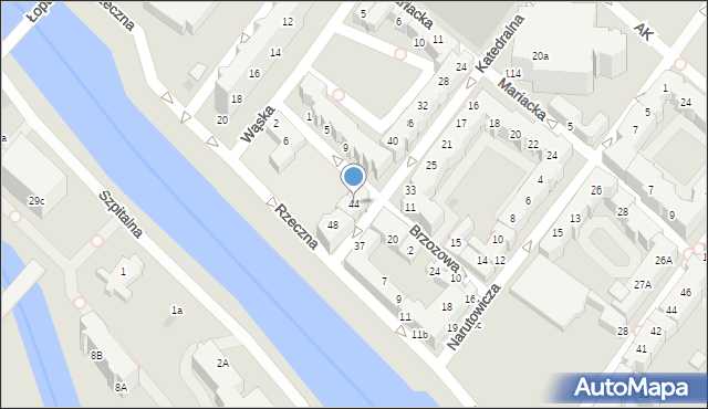 Kołobrzeg, Katedralna, 44, mapa Kołobrzegu