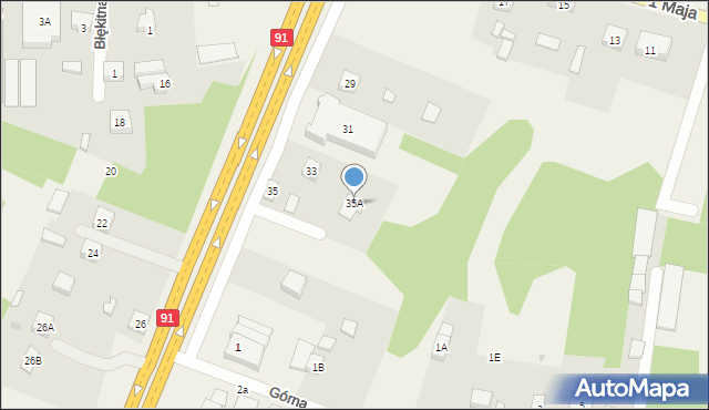 Kolonia Poczesna, Katowicka, 35A, mapa Kolonia Poczesna