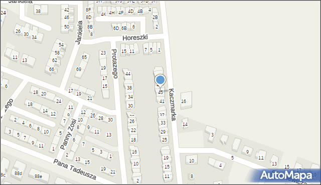 Komorniki, Kaczmarka Ignacego D., 45, mapa Komorniki