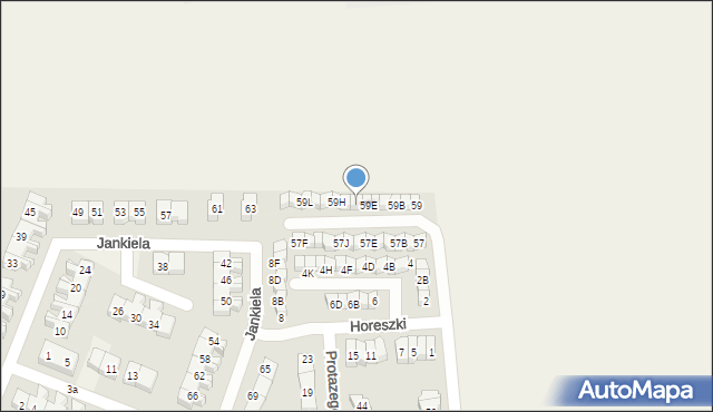 Komorniki, Kaczmarka Ignacego D., 59F, mapa Komorniki