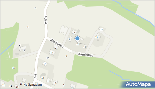 Konary, Kamieniec, 11, mapa Konary